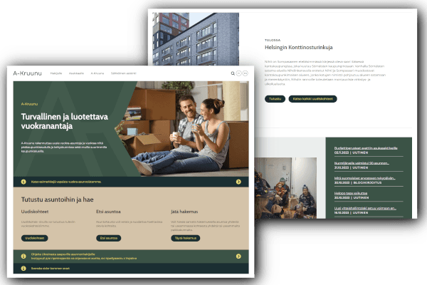 A-Kruunu site redesign